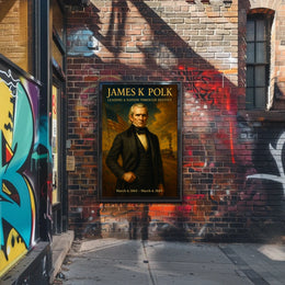 James K. Polk Vintage Historical Poster Art