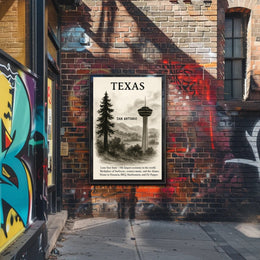 Texas The Lone Star State Poster PosterGoat