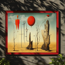 Surreal Desert Landscape Art Poster - Abstract or Artistic Poster