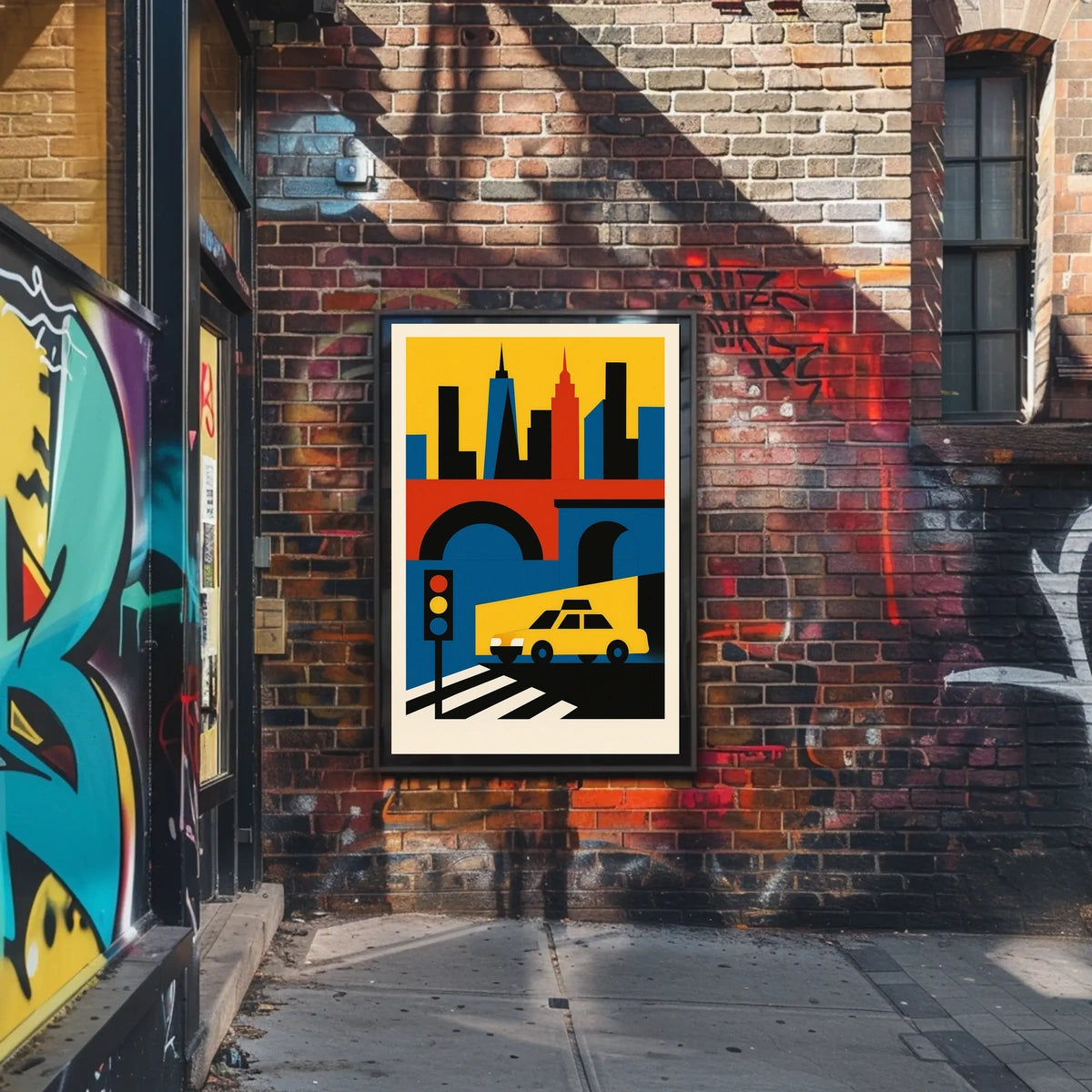 Urban Symphony City Poster Geometric Art For Modern Homes