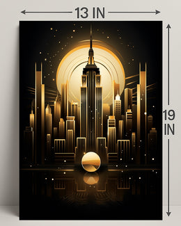 Golden Cityscape Poster