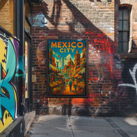 Vibrant Mexico City Market Poster
