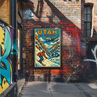 Fly to Utah Ski Resorts Poster