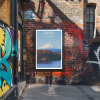 Mount Fuji Autumn Scene Cultural or Heritage Poster