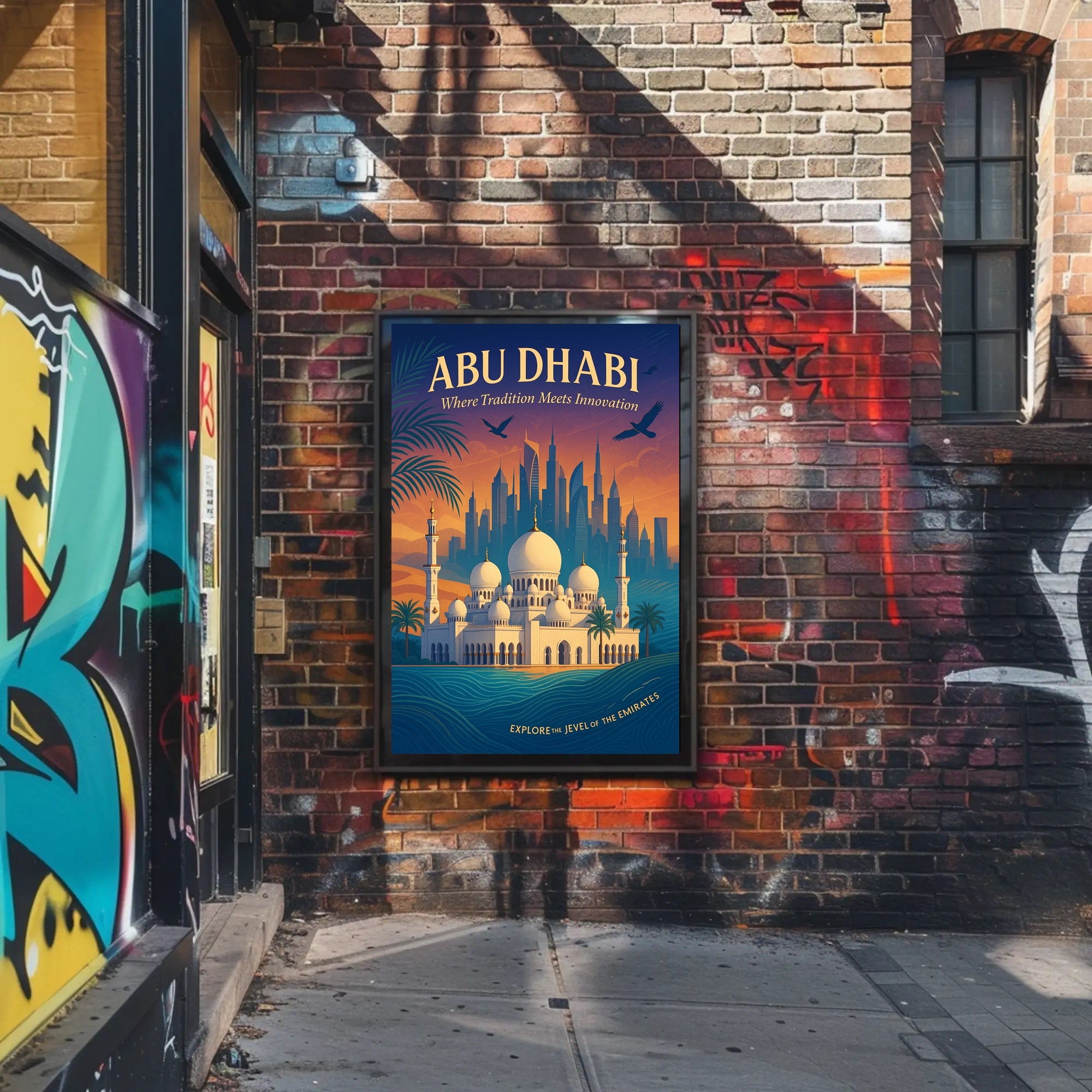 Abu Dhabi Harmony: A Cultural and Heritage Poster