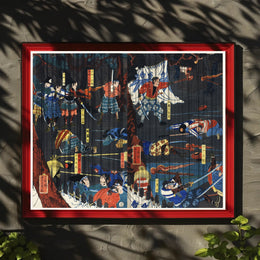 Samurai Battle Art Print: Cultural or Heritage Poster