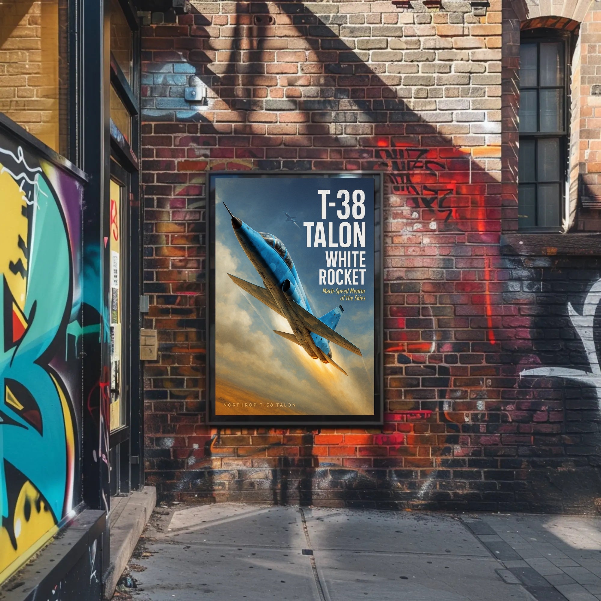 Northrop T-38 Talon White Rocket Poster PosterGoat
