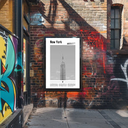 New York Empire State Building Poster Modern Wall Art