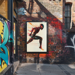 Dynamic Sports Balls Abstract Poster: Futuristic Motion PosterGoat
