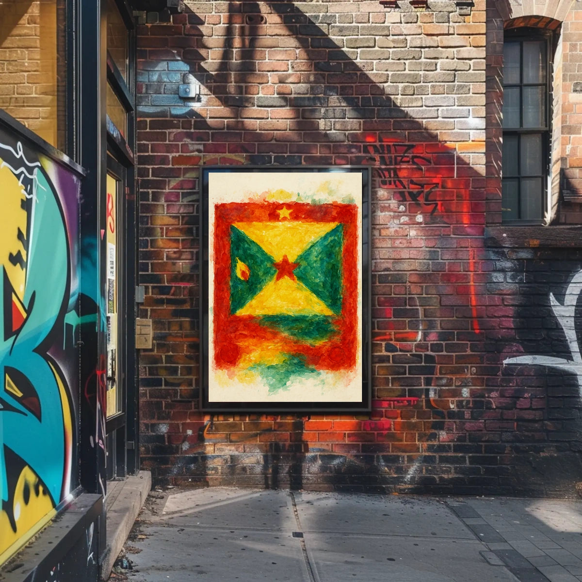 Vibrant Flag Art Poster