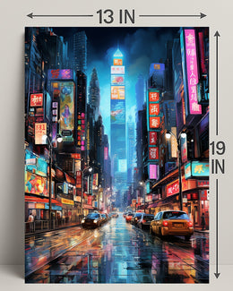 Neon Cityscape Poster
