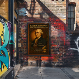 Benjamin Harrison V Founding Father Poster