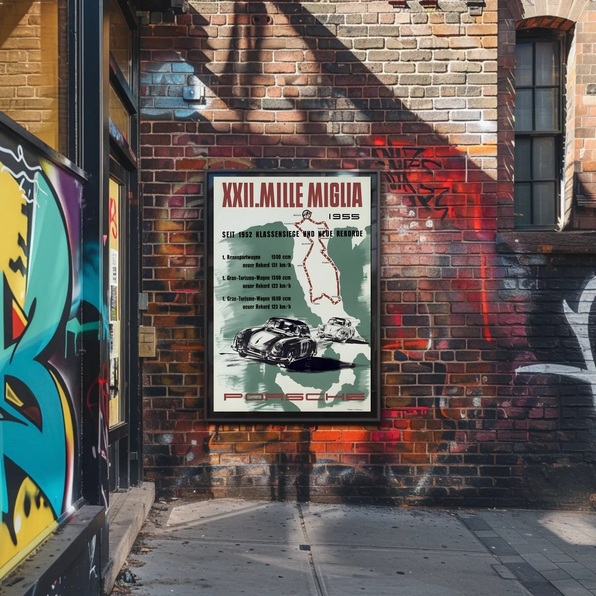 XXII Mille Miglia 1955 Porsche Poster