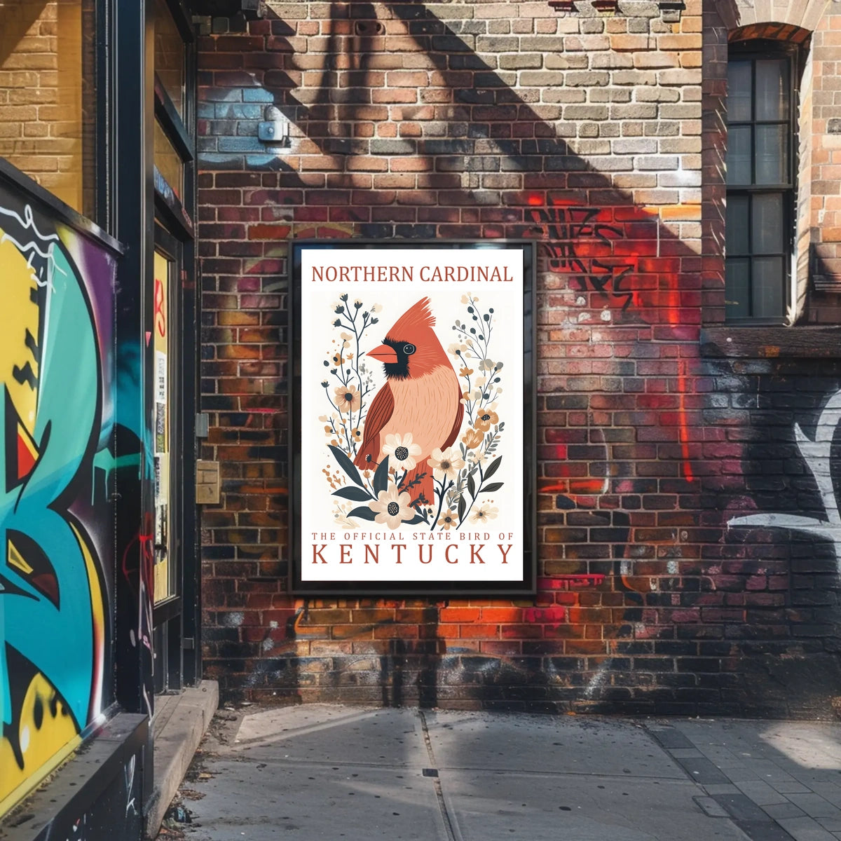 Northern Cardinal Kentucky State Bird Poster Art