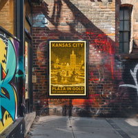Kansas City Plaza in Gold Poster