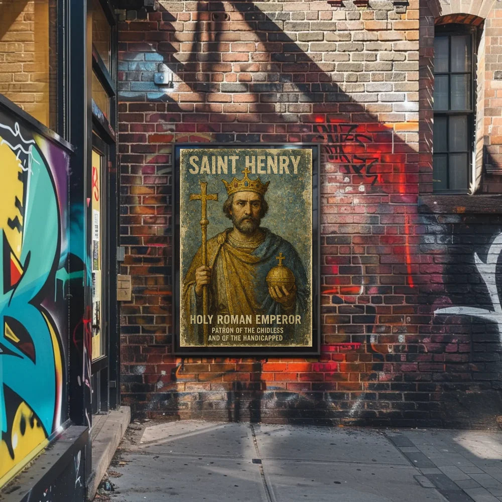 Saint Henry: Reverent Medieval Art Poster