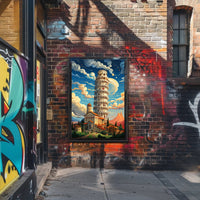 The Leaning Tower Of Pisa Artistic Poster PosterGoat