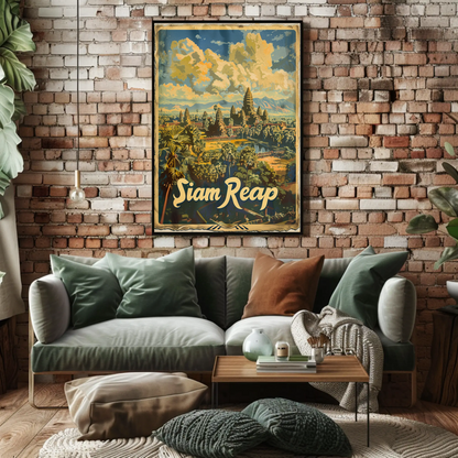Siem Reap Cambodia Angkor Wat Travel Poster