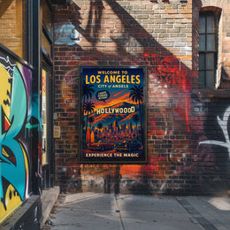City of Angels Vintage Hollywood Art Poster