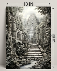 Ancient Jungle Temple Poster