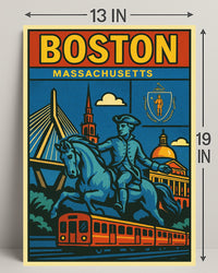 Boston A Celebration of History and Modernity Poster PosterGoat