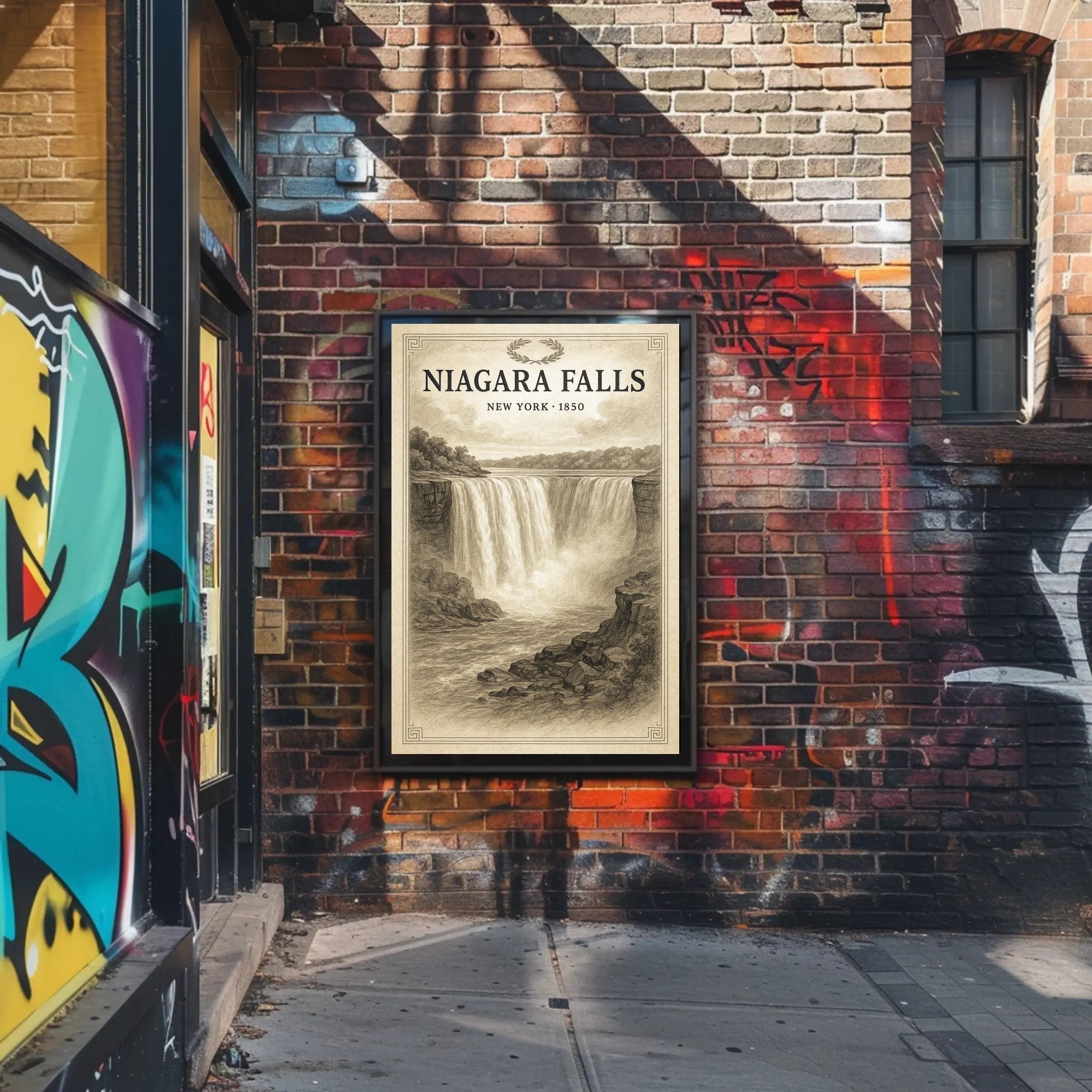 Niagara Falls New York 1850 Poster PosterGoat
