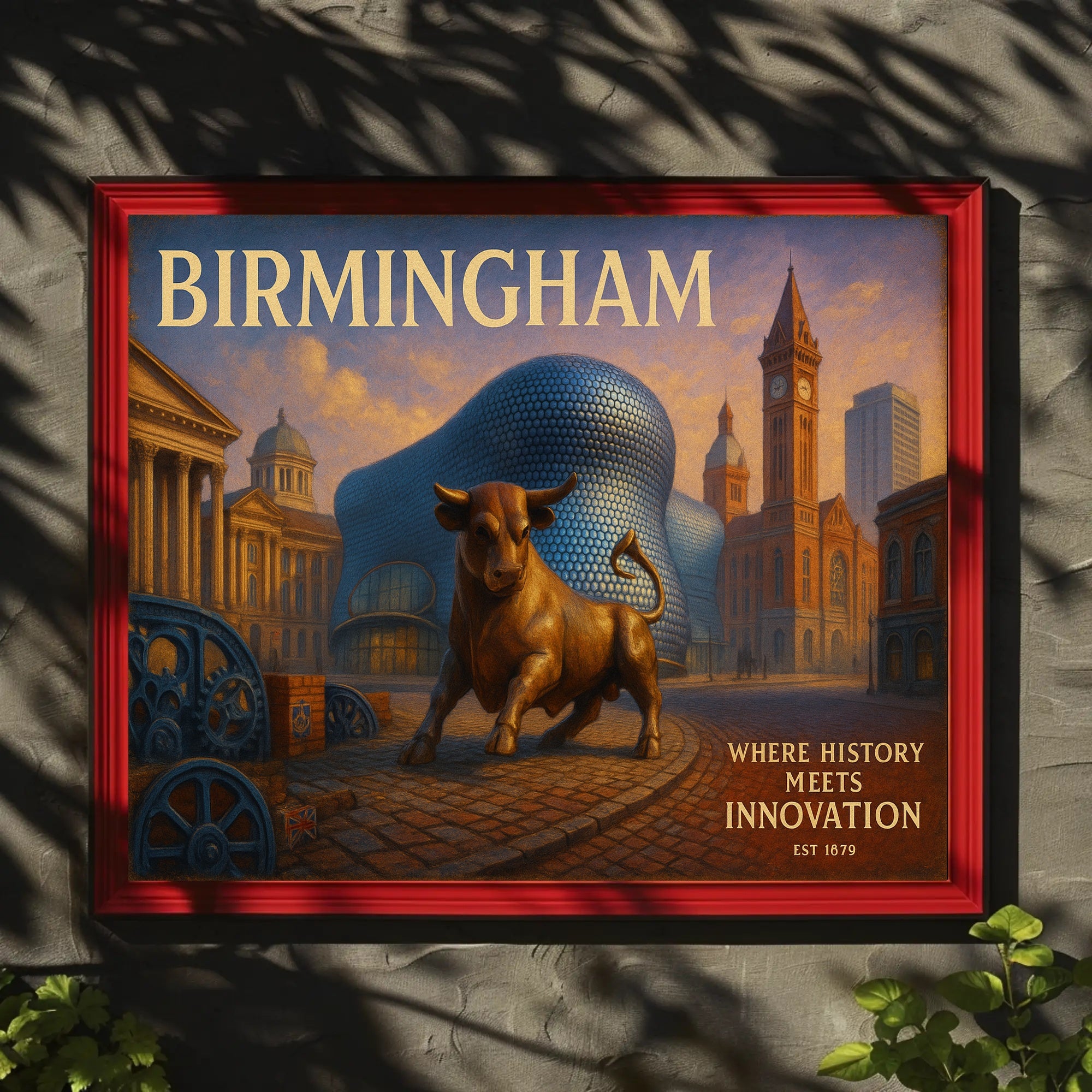 Birmingham Travel Poster Where History Meets Innovation