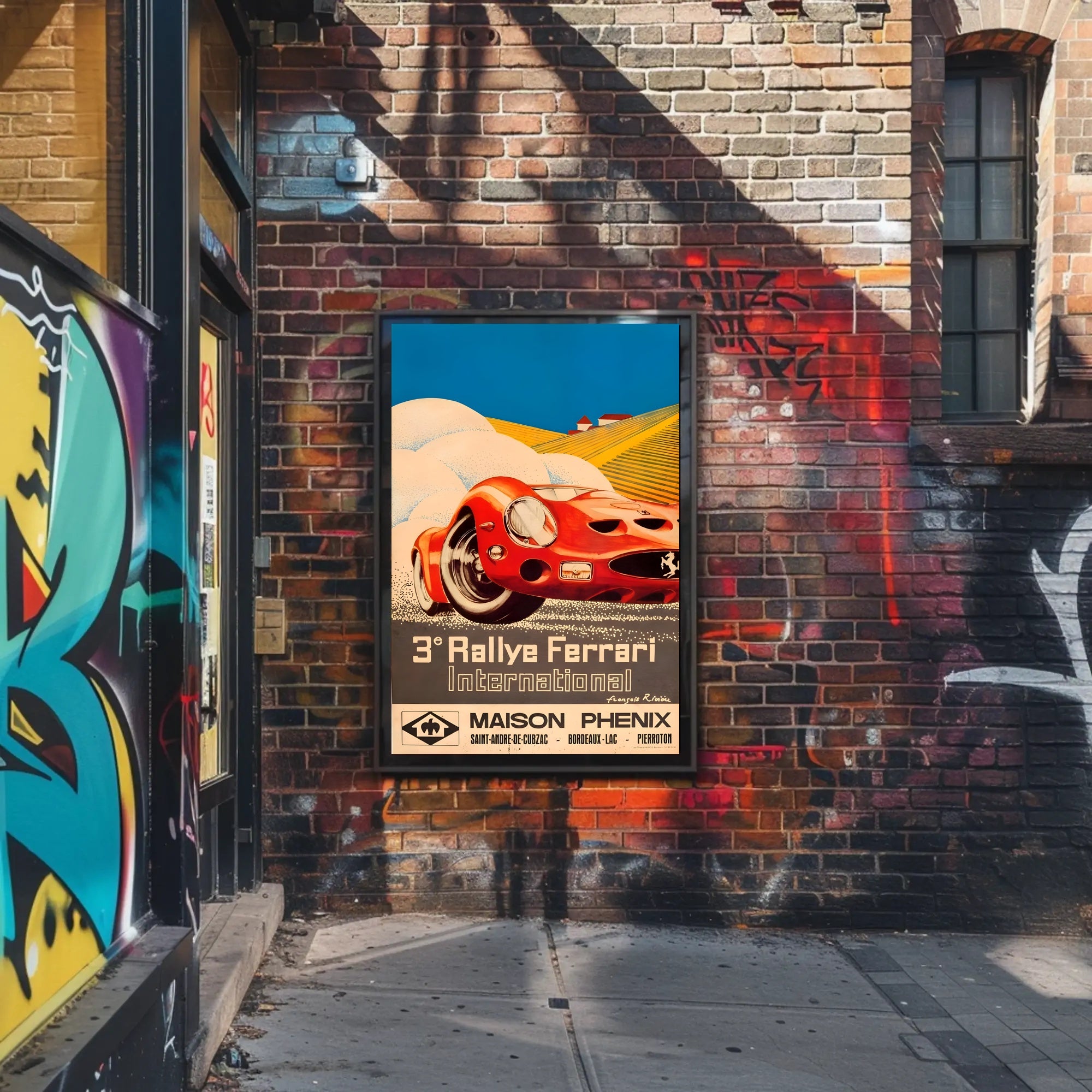 3rd Rallye Ferrari Travel Poster Art Print Decor