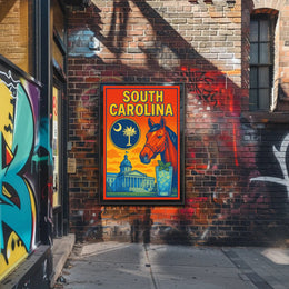South Carolina A Vibrant Tribute Poster PosterGoat