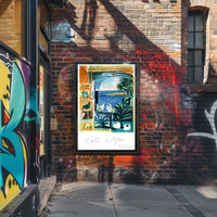 Côte DAzur Artistic Impression Poster