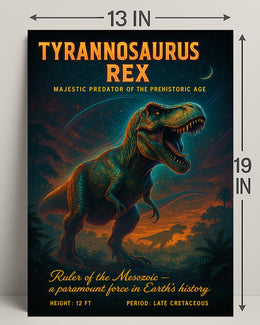 Tyrannosaurus Rex Majestic Adventure Animal Poster