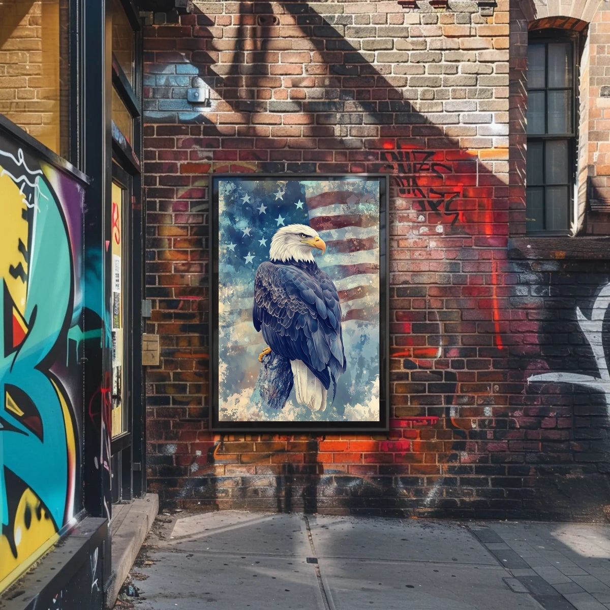 peaceful bald eagle Poster