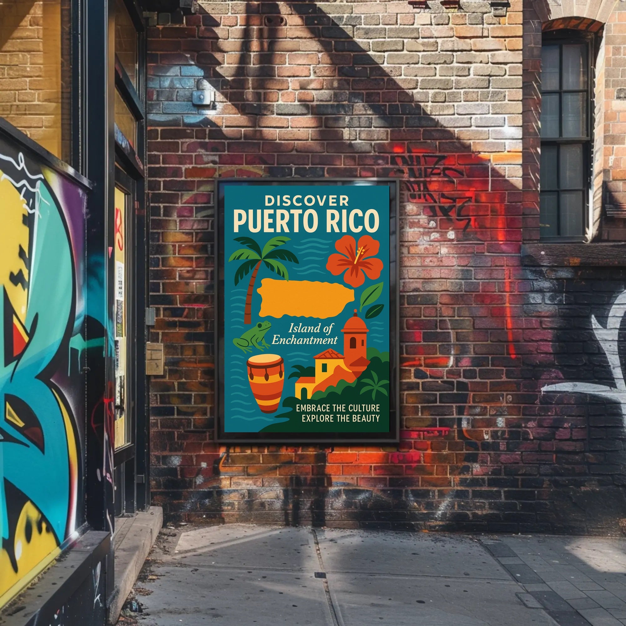Puerto Rico Travel Adventure: Tropical & Cultural Heritage Travel Poster
