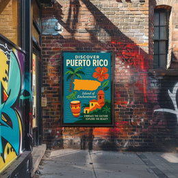 Puerto Rico Travel Adventure: Tropical & Cultural Heritage Travel Poster