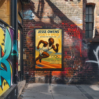 Jesse Owens Olympic Triumph Vintage Poster Print