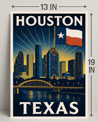 Houston, Texas Skyline Poster PosterGoat