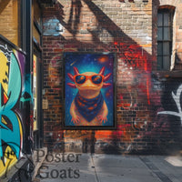 Cosmic Axolotl Fantasy Art Poster