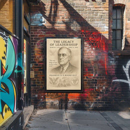 Franklin D Roosevelt 32nd President Sketch Poster Art Print PosterGoat