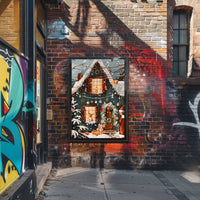 Winter Wonderland Cottage Poster
