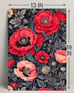 Elegant Red Poppies Artwork, Abstract or Artistic Poster