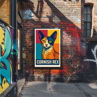 Cornish Rex Cat Art Poster