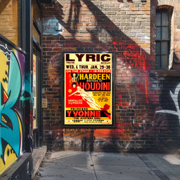 Houdini's Hardeen Vintage Magic Show Poster - Cultural Heritage Poster
