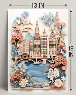 Whimsical Cityscape Poster