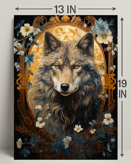Majestic Wolf Portrait Poster PosterGoat