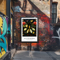 William Morris Butterfly Design Artistic Poster