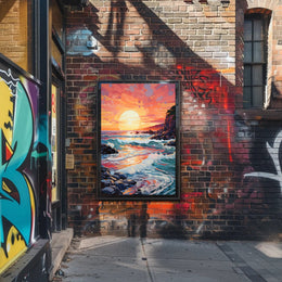 Vibrant Coastal Sunset Poster