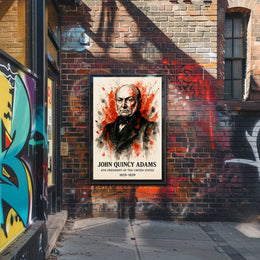 John Quincy Adams Watercolor Historical or Presidential Poster