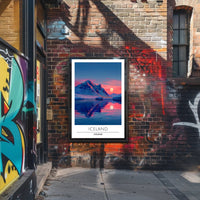 Icelandic Landscape Reflection Travel Poster