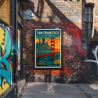 San Francisco Vintage Travel Poster Wall Art