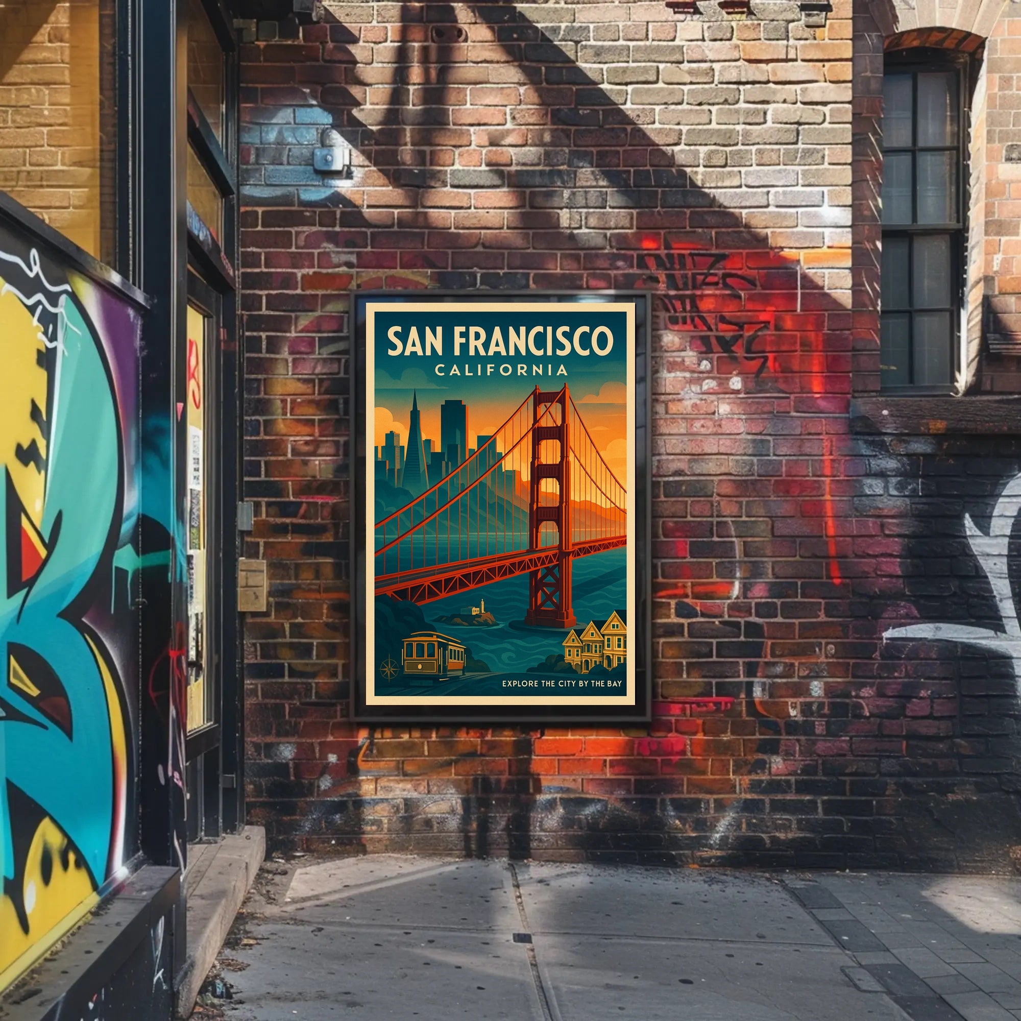 San Francisco Vintage Travel Poster Wall Art